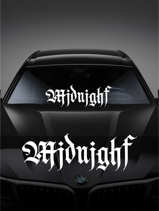 ''Midnight'' - Plotted Vinyl Banner Decal