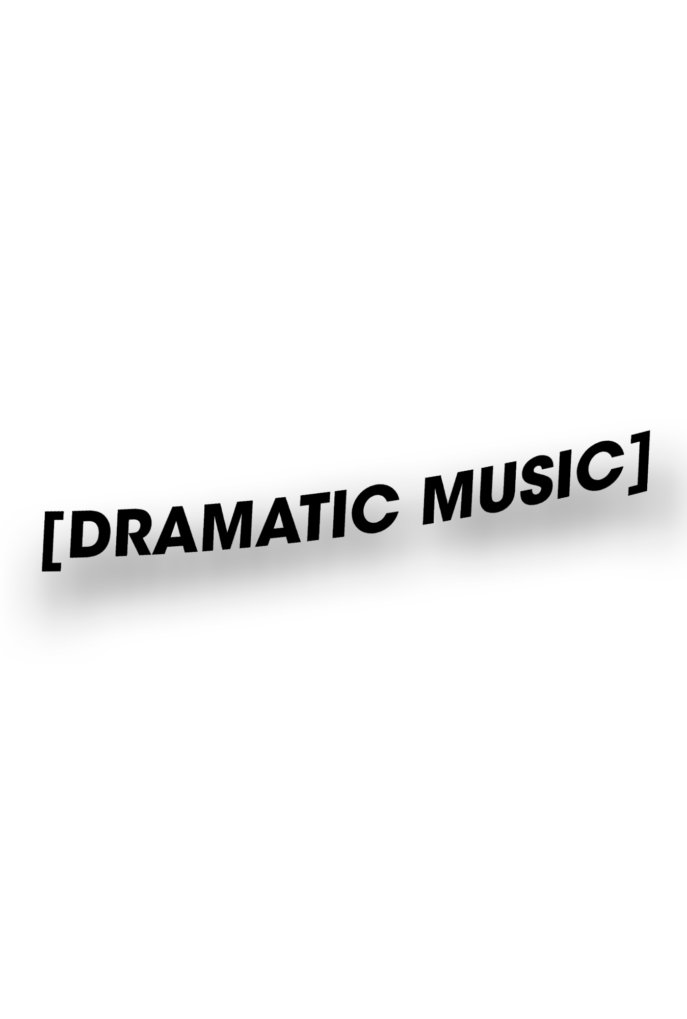 ''Dramatic music'' - Plotted Vinyl Sticker
