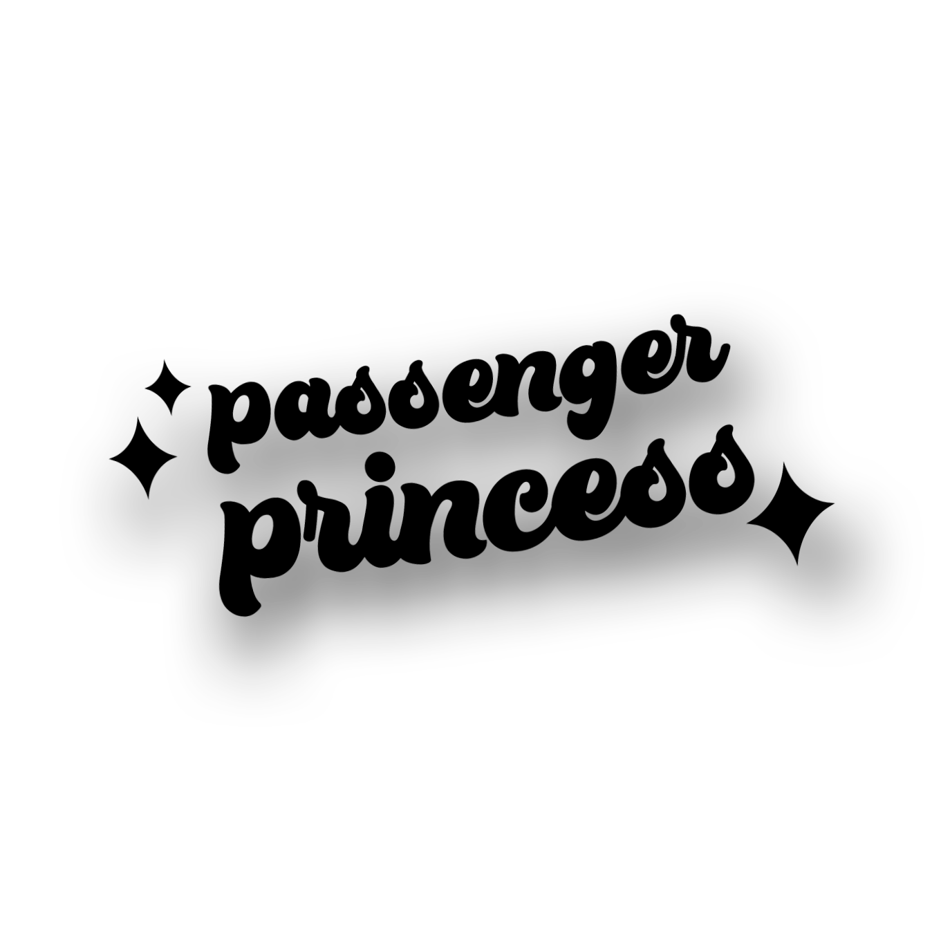 Passenger Princess Lettering Passenger princess - Plotted Vinyl Sticker – ledesigncustoms