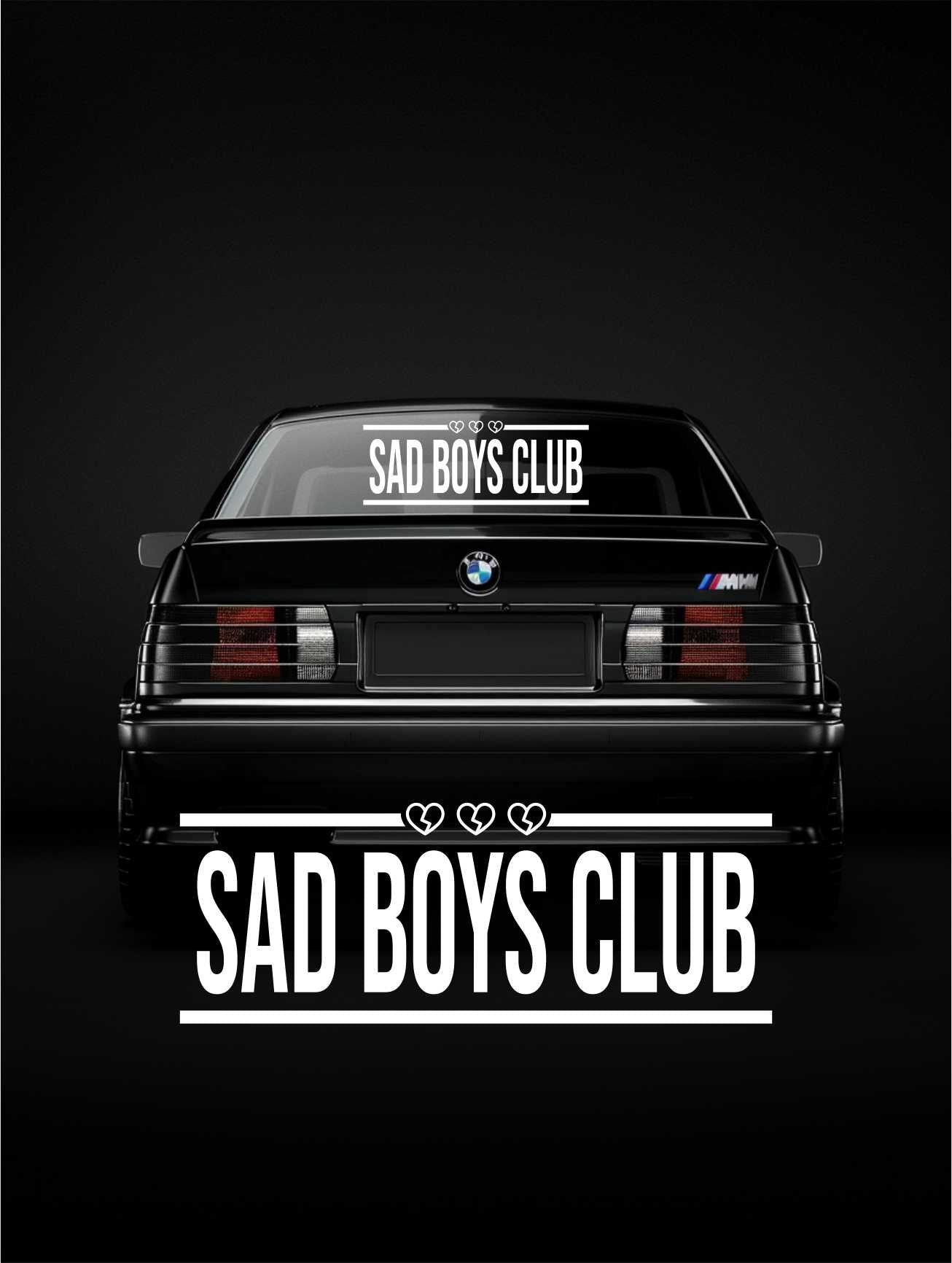 ''Sad Boys Club'' - Plotted Vinyl Banner Decal