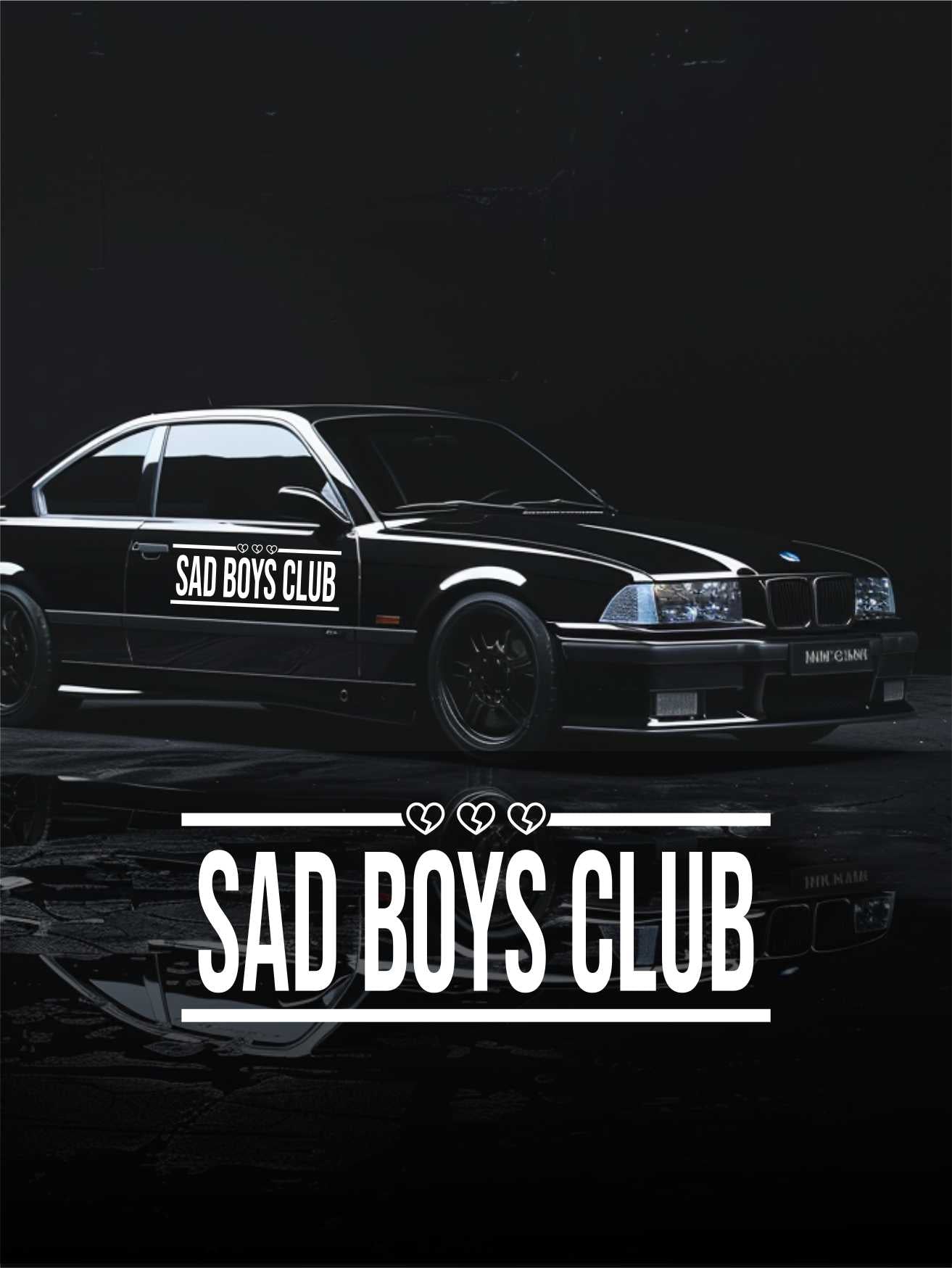 ''Sad Boys Club'' - Plotted Vinyl Banner Decal