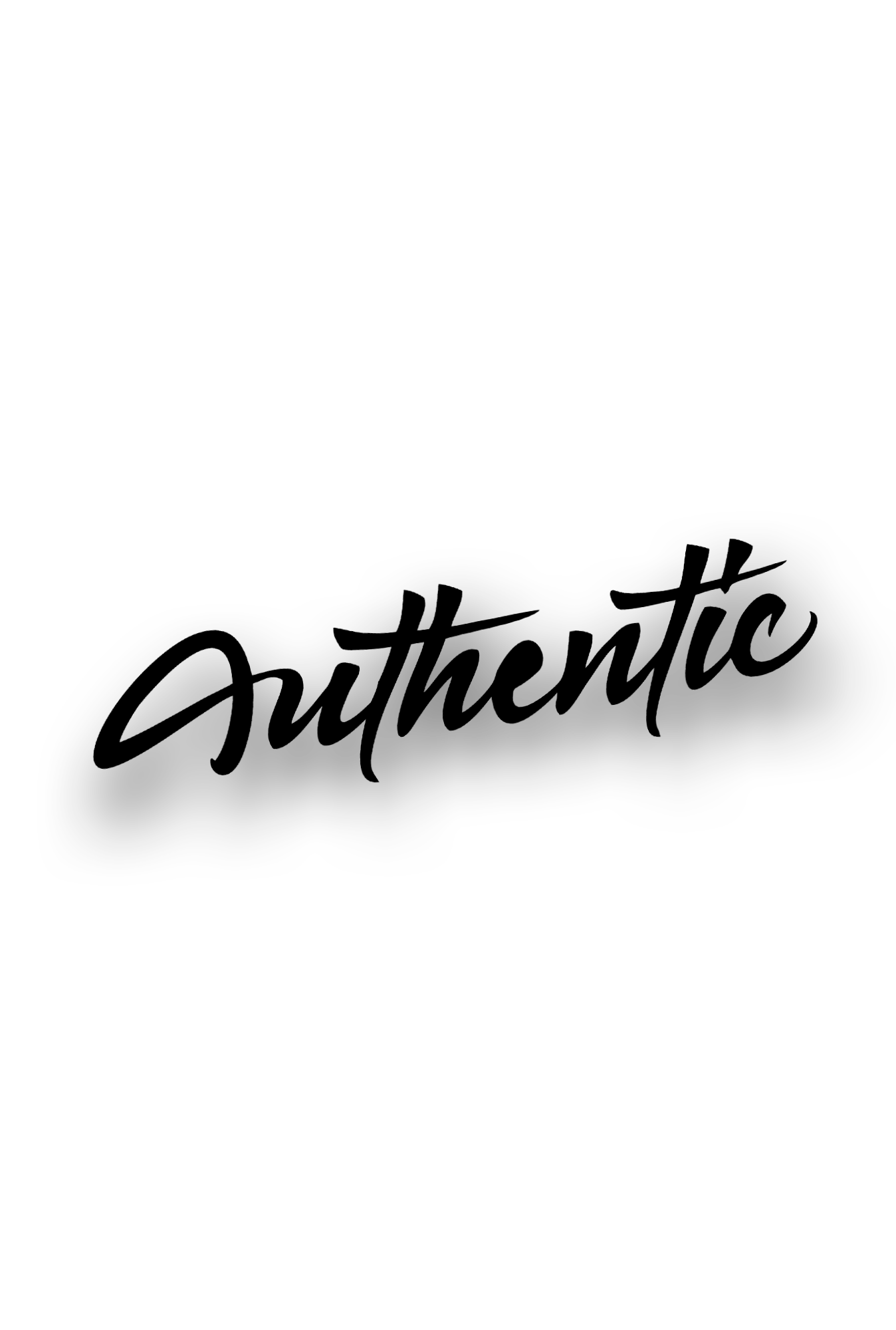 ''Authentic'' - Plotted Vinyl Sticker