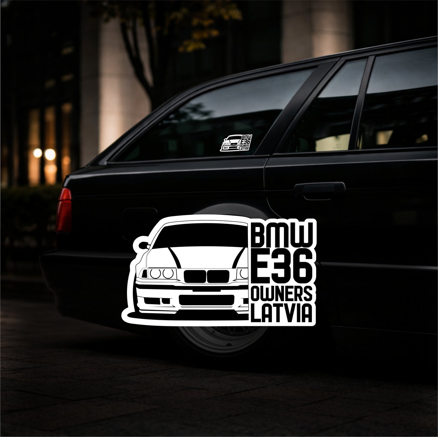 BMW E36 Owners Latvia - Vinyl Sticker