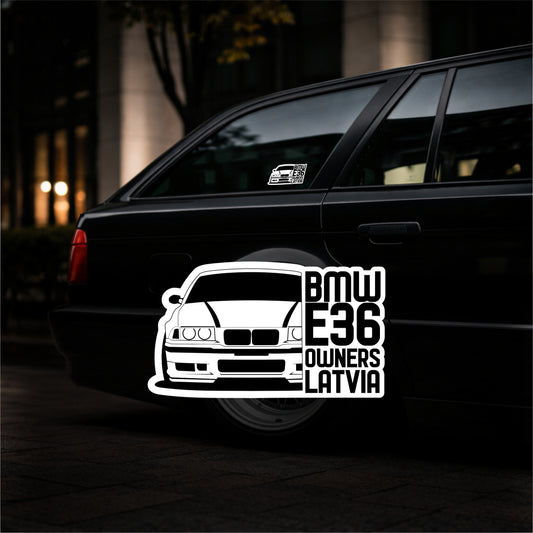 BMW E36 Owners Latvia - Vinyl Sticker