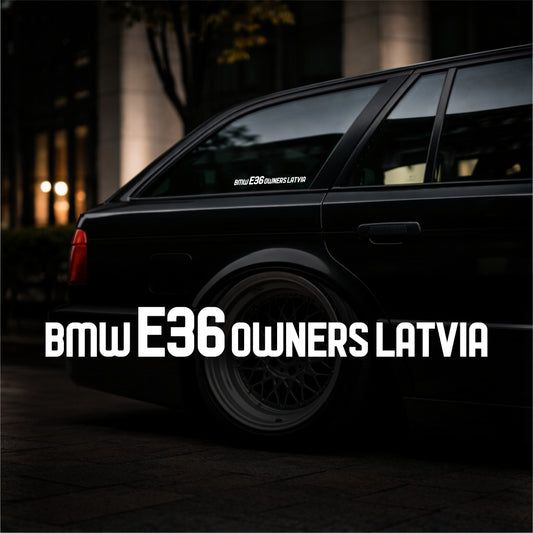 BMW E36 Owners Latvia - Plotted Vinyl Sticker