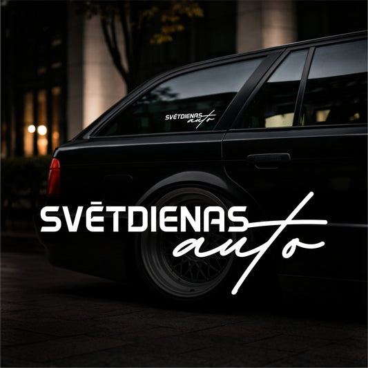 Svētdienas Auto - Plotted Vinyl Sticker