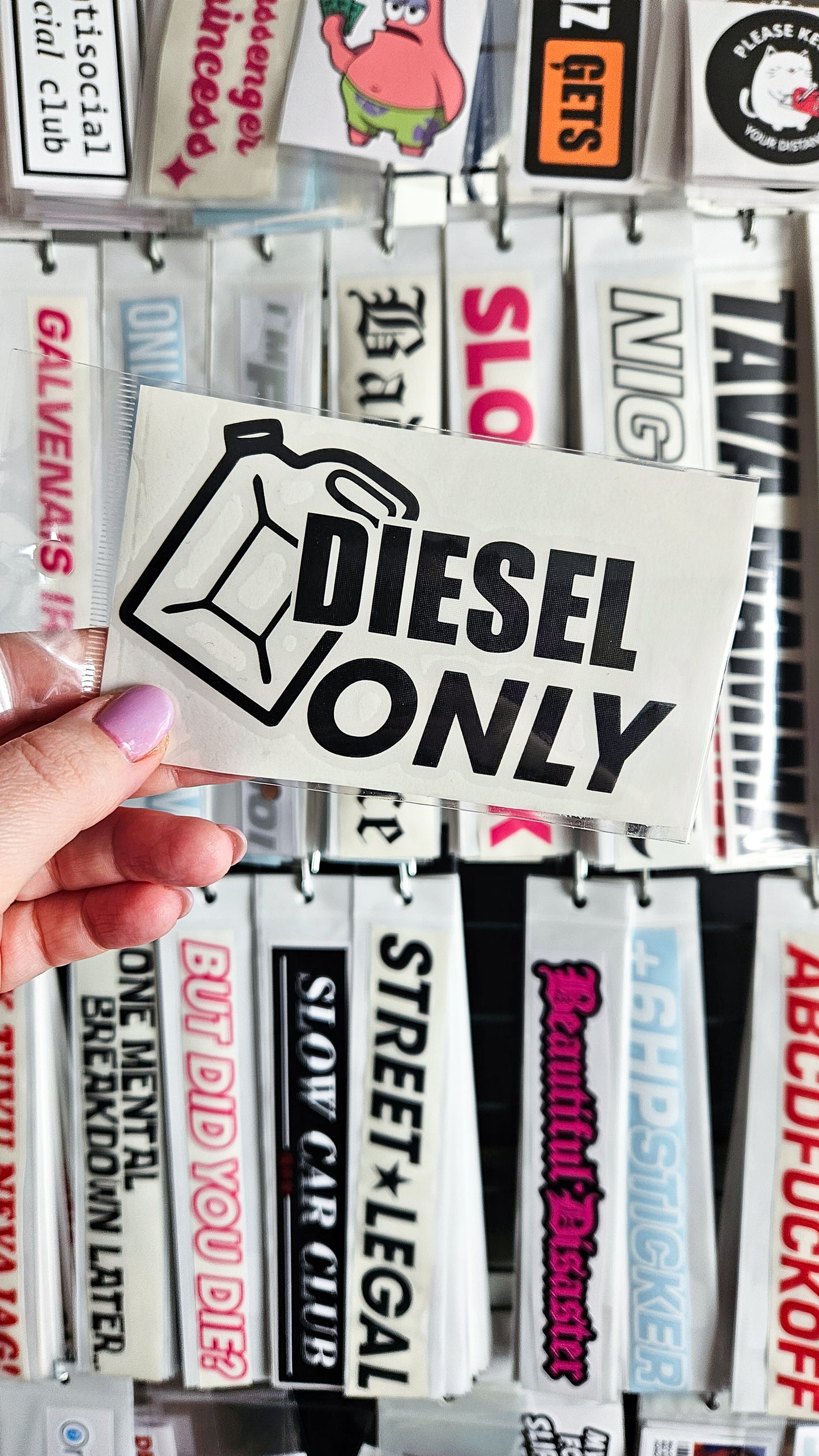 ''Diesel only'' - Plotted Vinyl Sticker