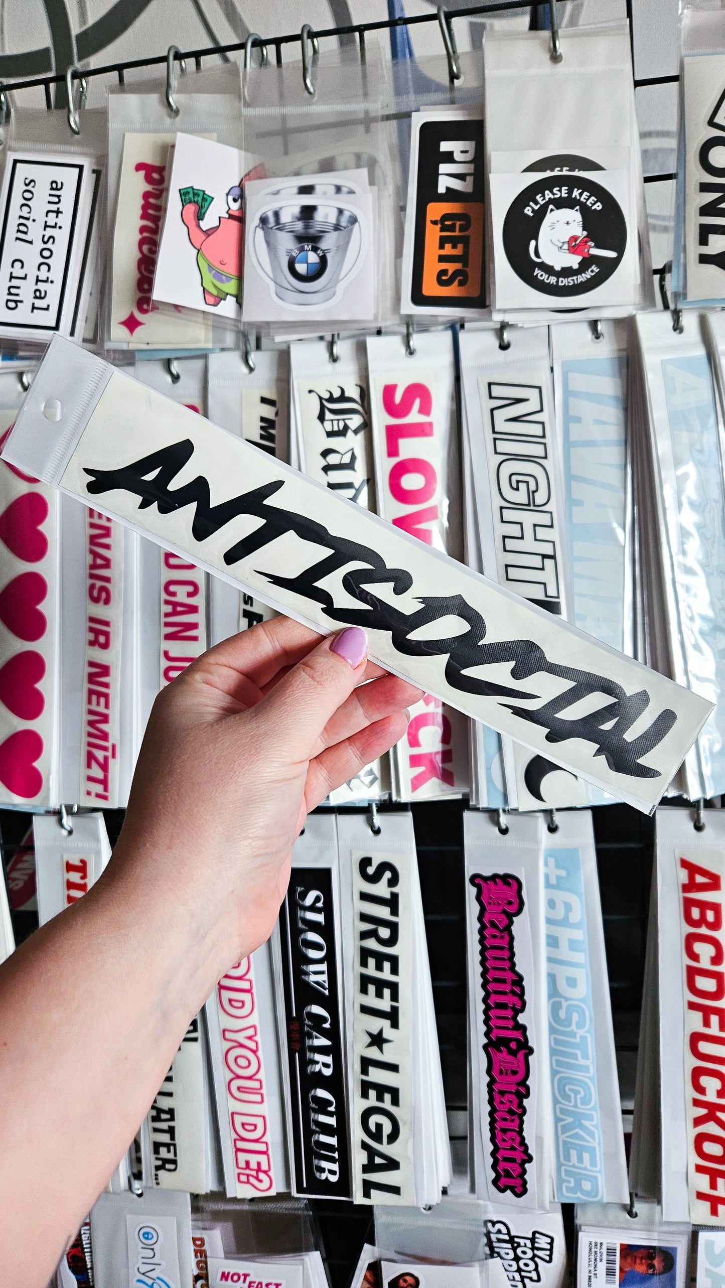 ''Antisocial'' - Plotted Vinyl Sticker