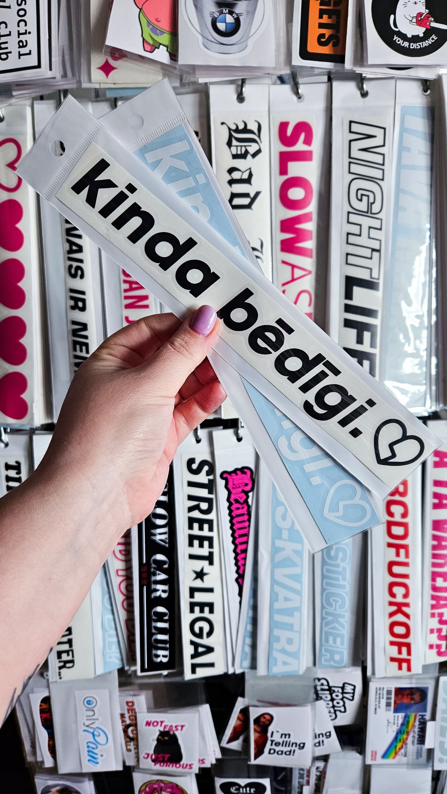 ''Kinda Bēdīgi'' - Plotted Vinyl Sticker