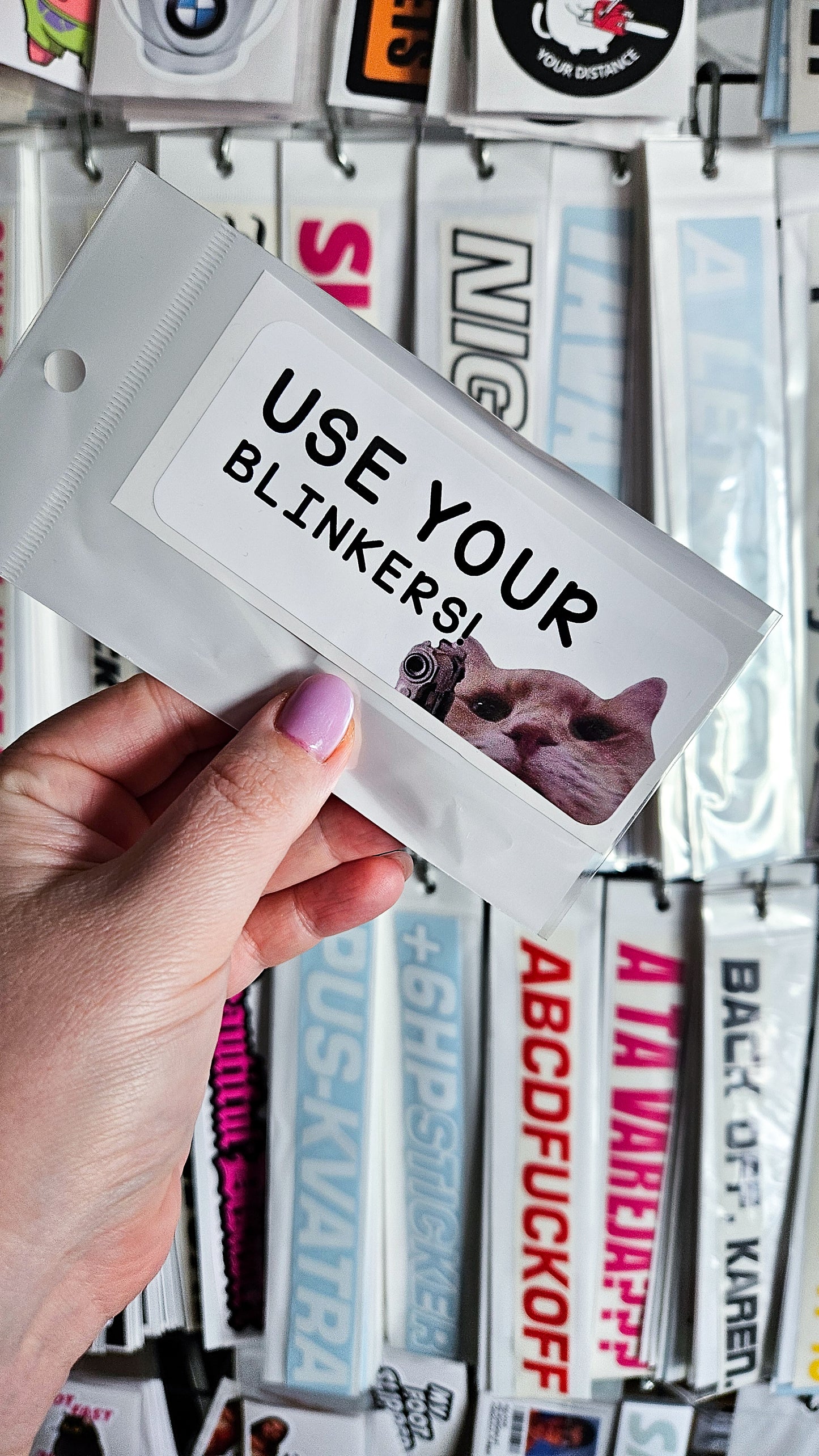 ''Use Your Blinkers'' Vinyl Sticker