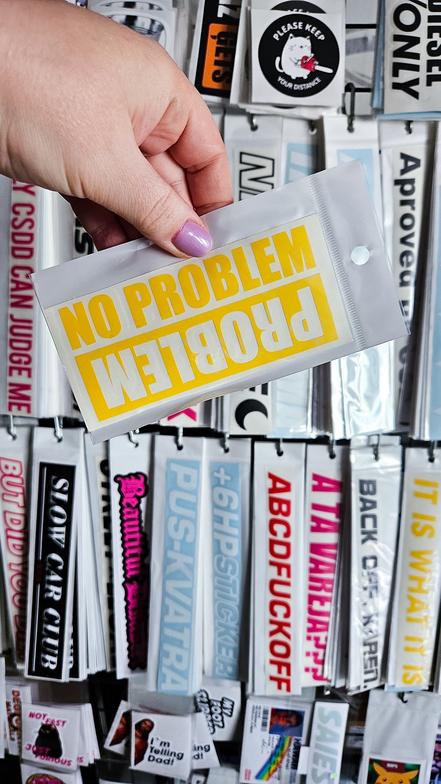 ''No problem - problem'' - Plotted Vinyl Sticker