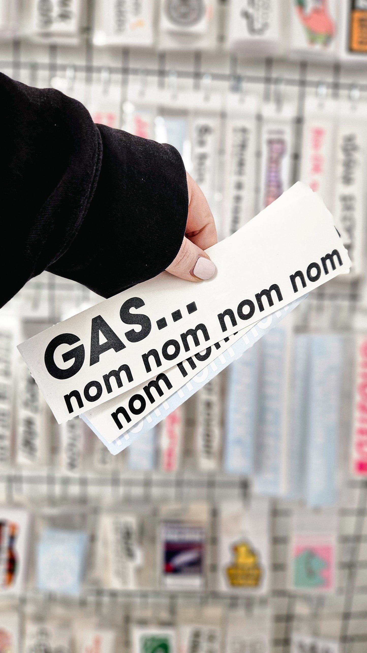 ''Gas...nom nom nom'' - Plotted Vinyl Sticker