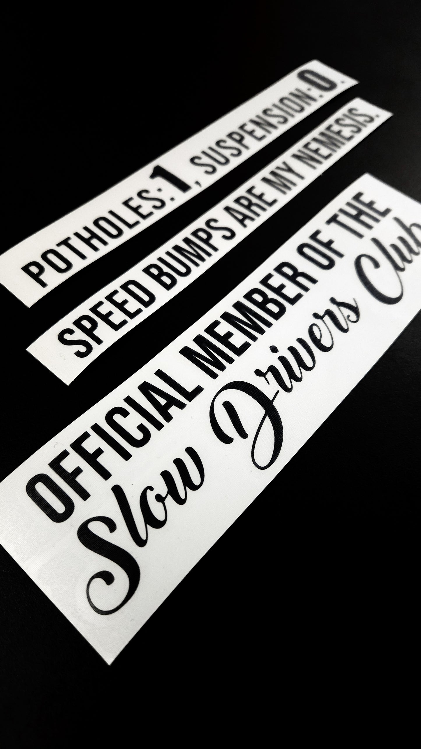 ''Slow Drivers Club'' - Plotted Vinyl Sticker