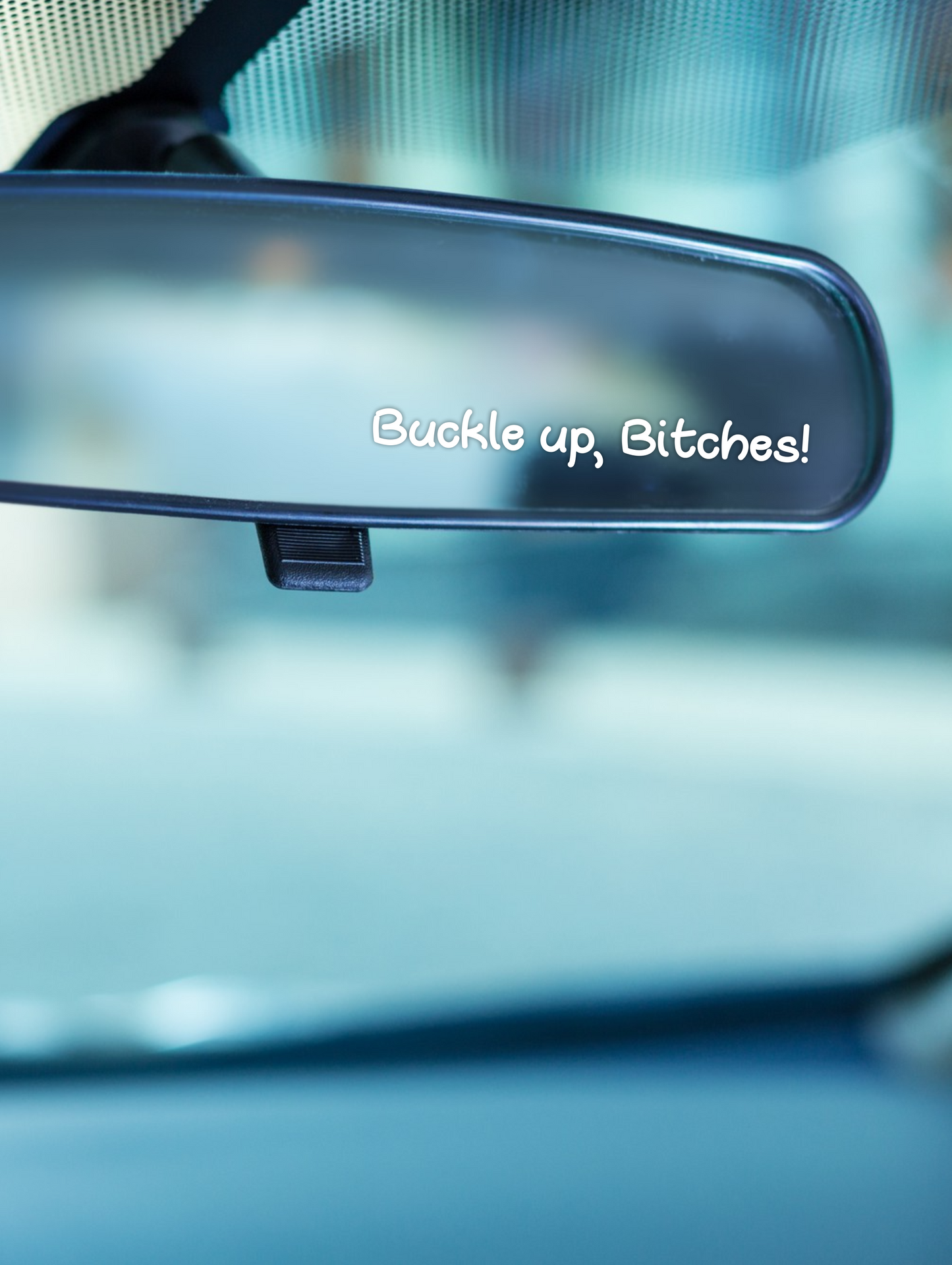 ''Buckle up'' Mirror Sticker