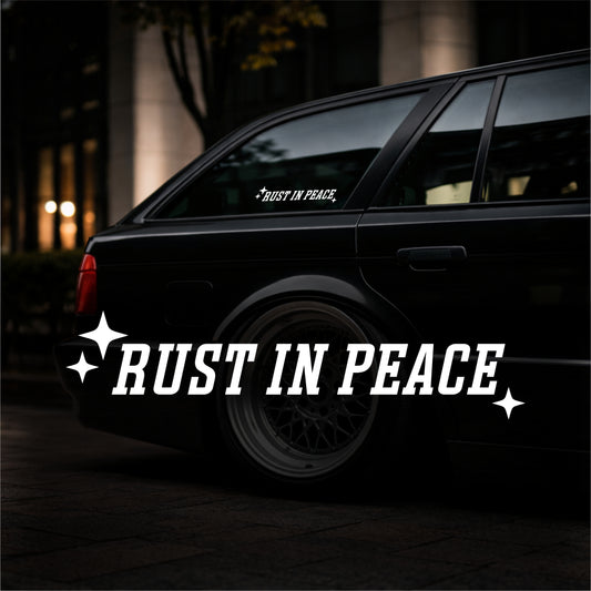 Rust In Peace - Plotted Vinyl Sticker