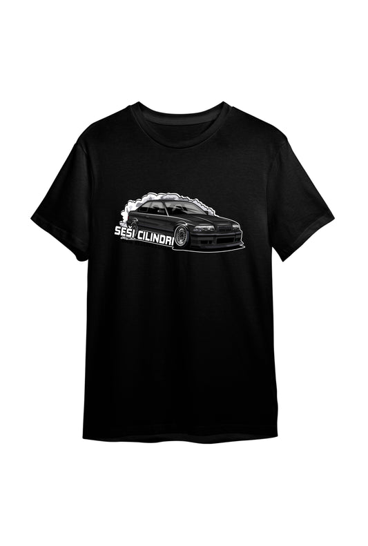 ''Black coupe E36'' Cotton T-Shirt