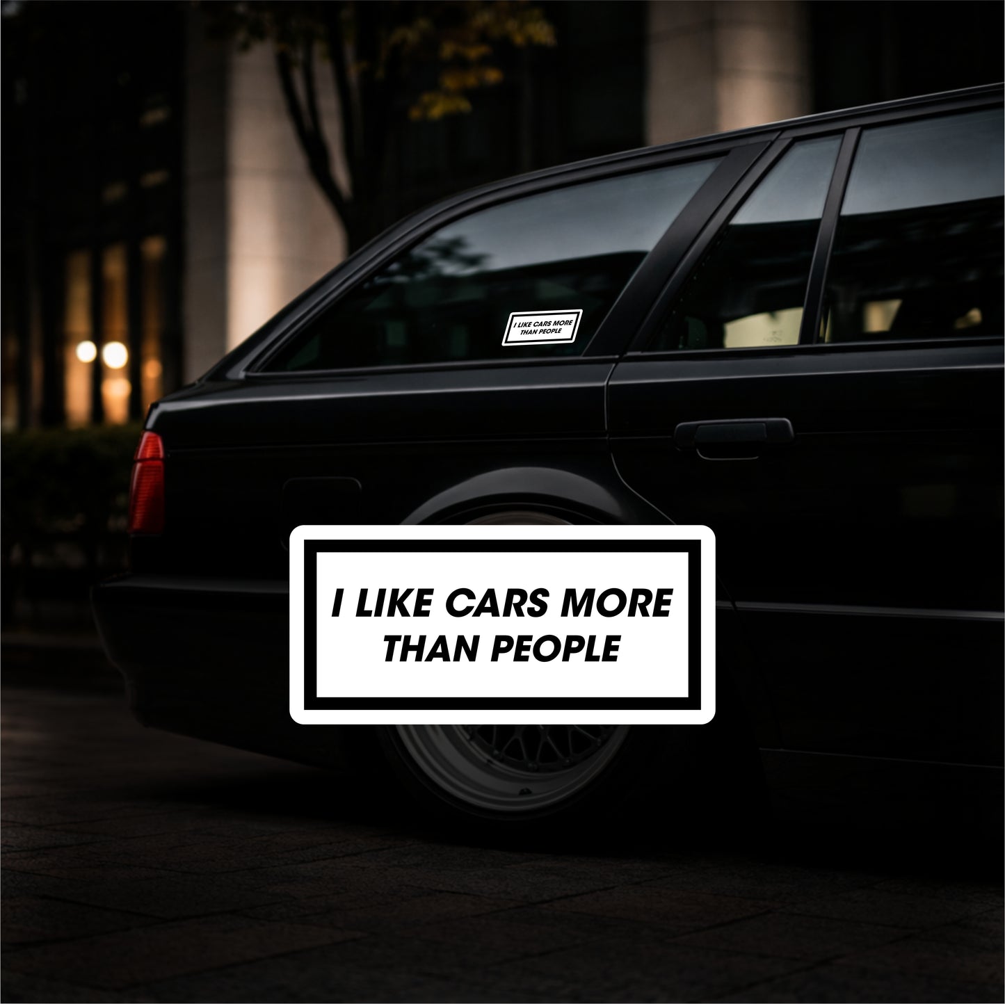 I like cars more - Vinyl Sticker
