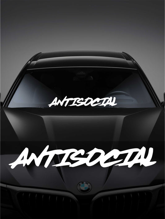 ''Antisocial'' - Plotted Vinyl Banner Decal