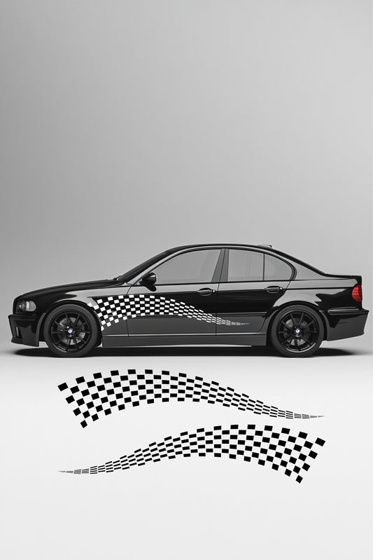 ''Lines No.7'' - Plotted Vinyl Car Body Decal