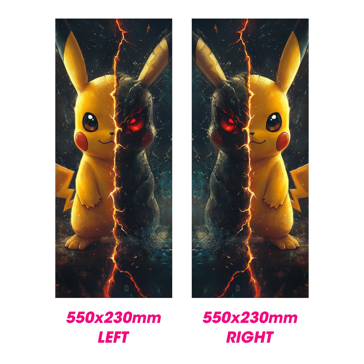 PIKACHU TWO SIDES – Car Doors Pillar Decals