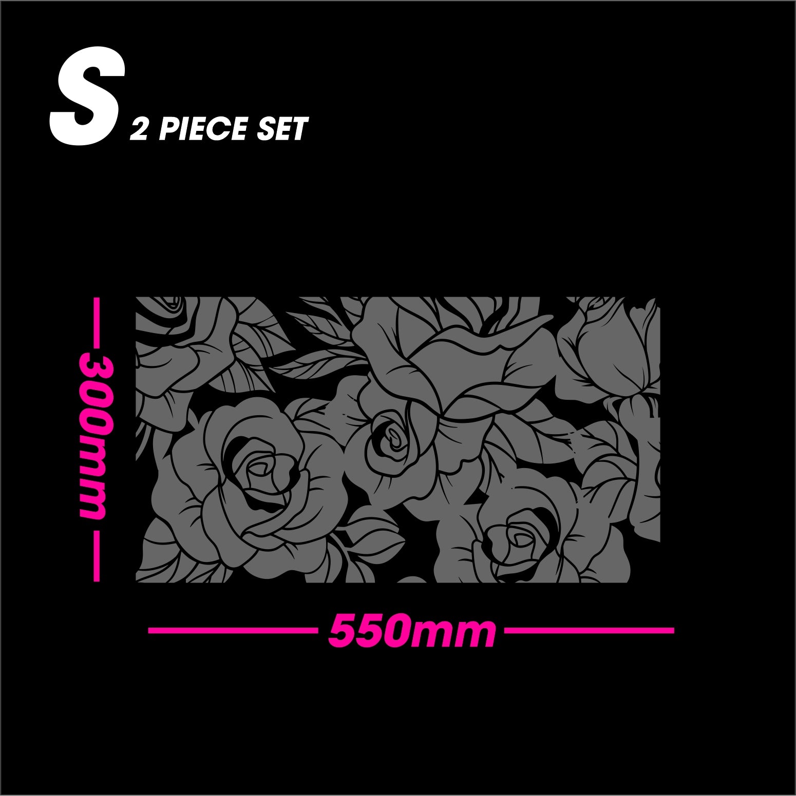 Black Matt ROSE size S 2-piece set vinyl