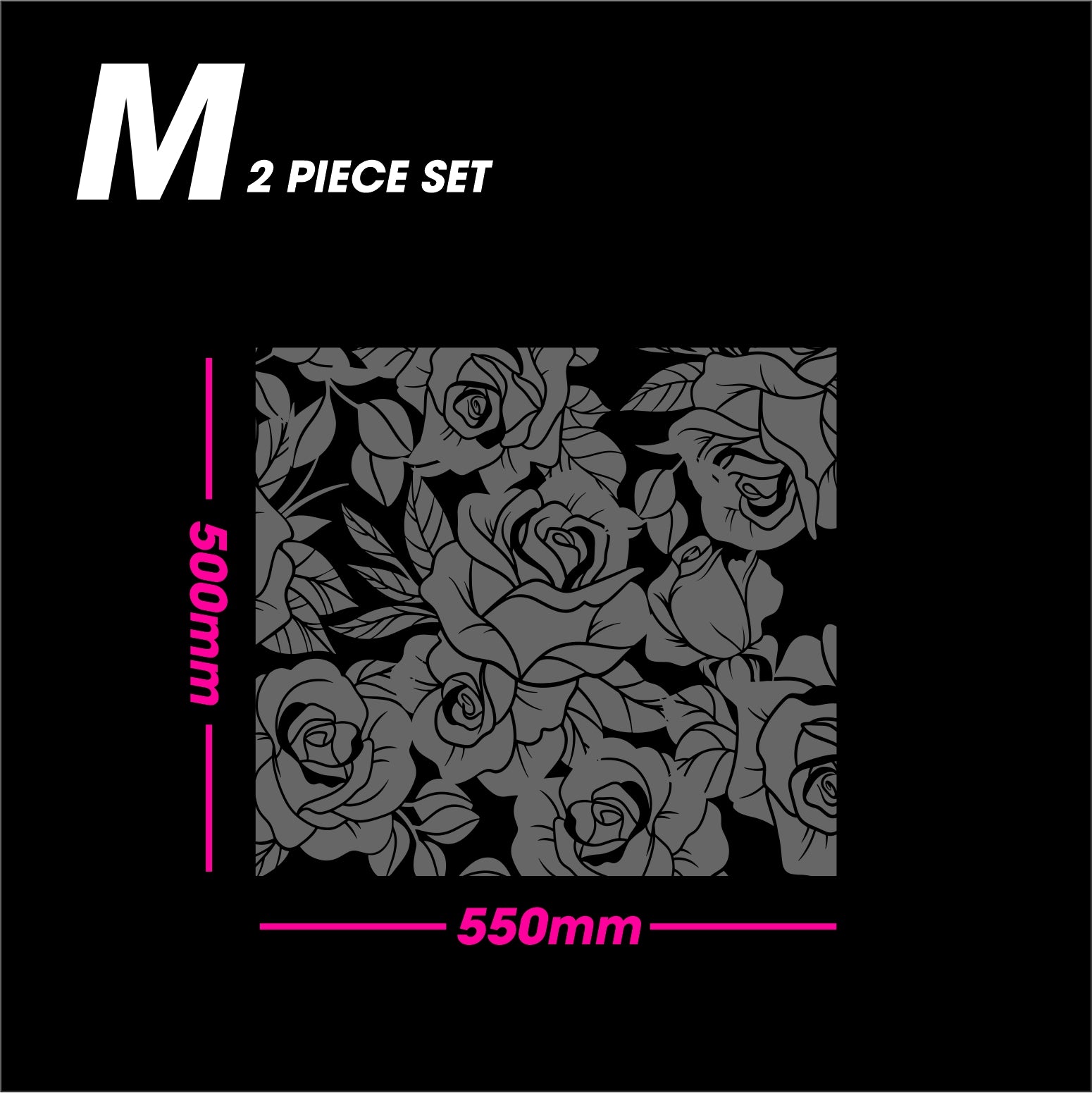 Black Matt ROSE size M 2-piece set vinyl