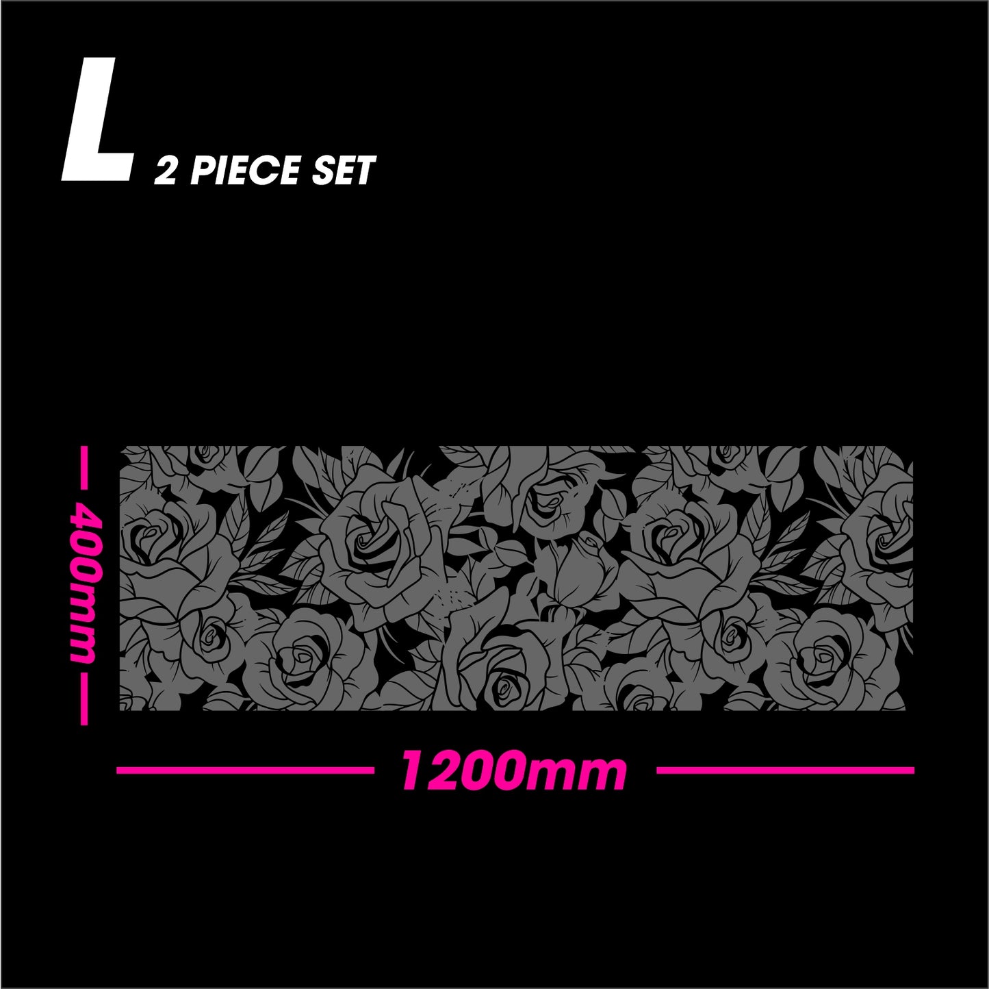 Black Matt ROSE size L 2-piece set vinyl