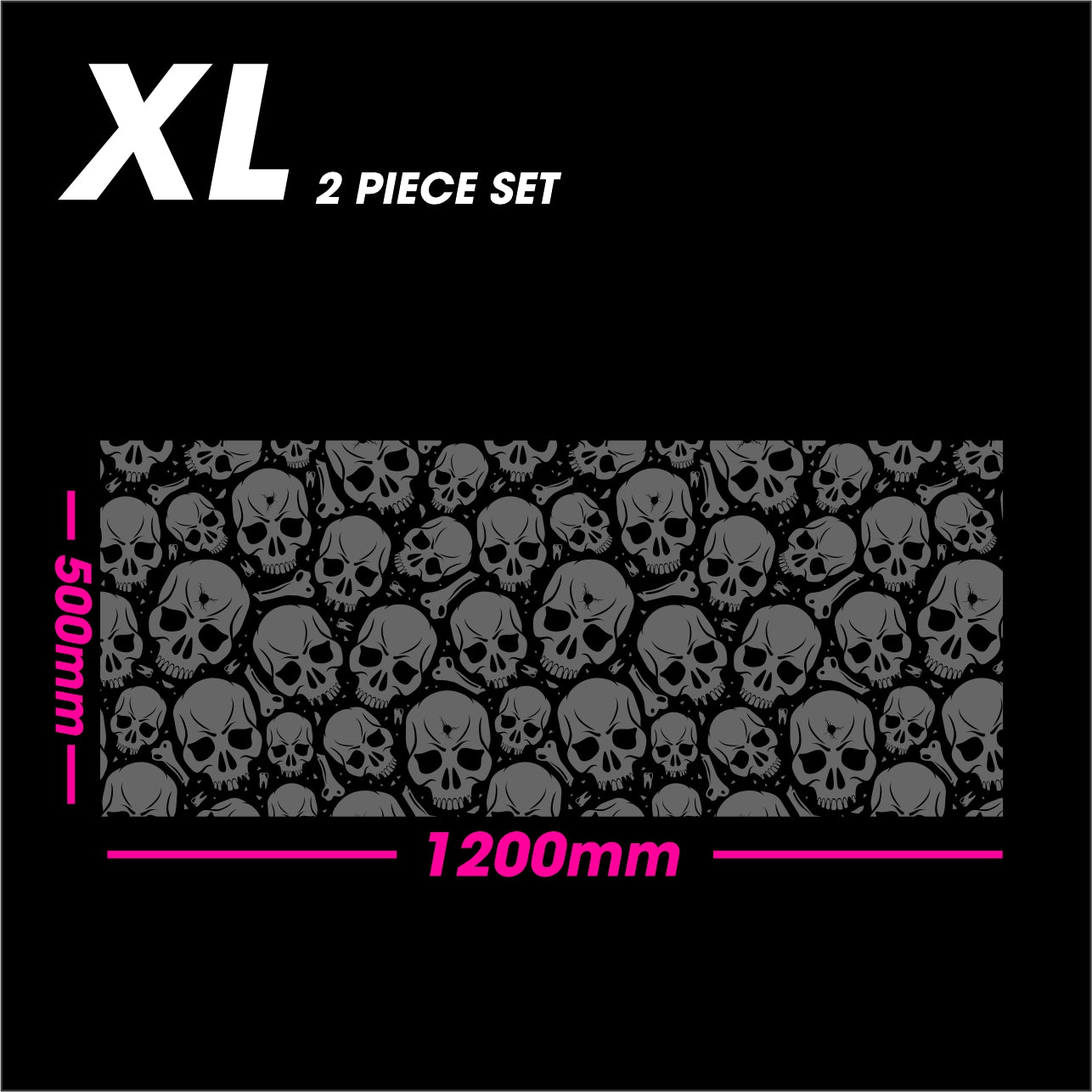 Matt Black SKULL Rear Window Decal