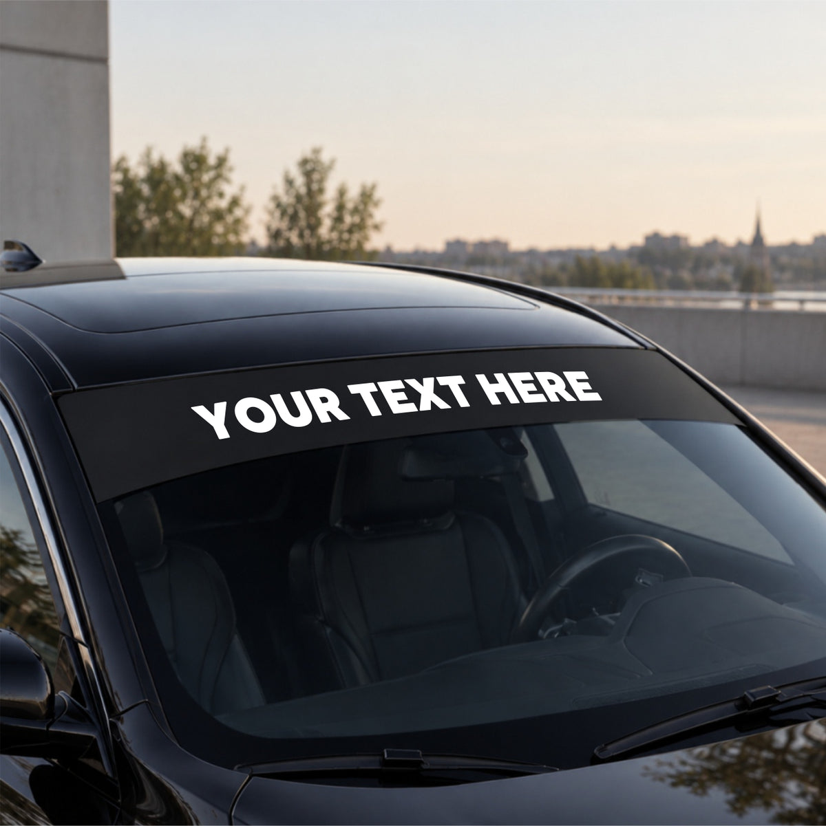 CUSTOM Two-Color Windshield Sunstrip