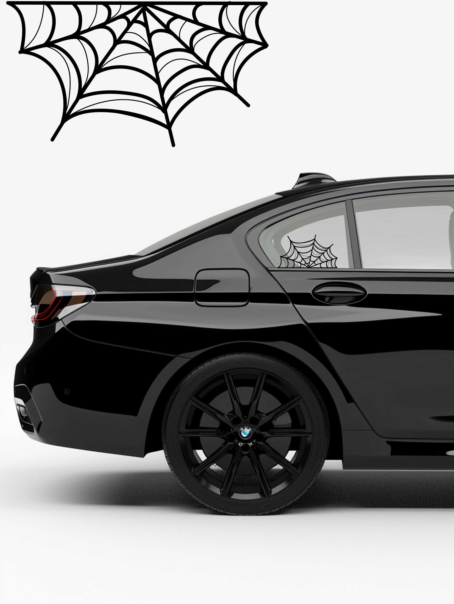 Black Matt Decal - Spider Web (FOR VARIOUS CARS)