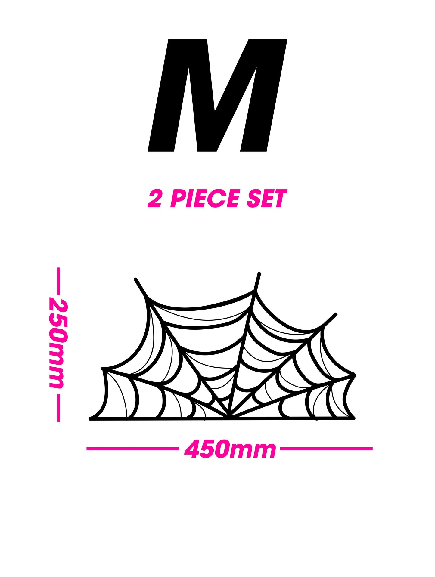 Black Matt Decal - Spider Web (FOR VARIOUS CARS)