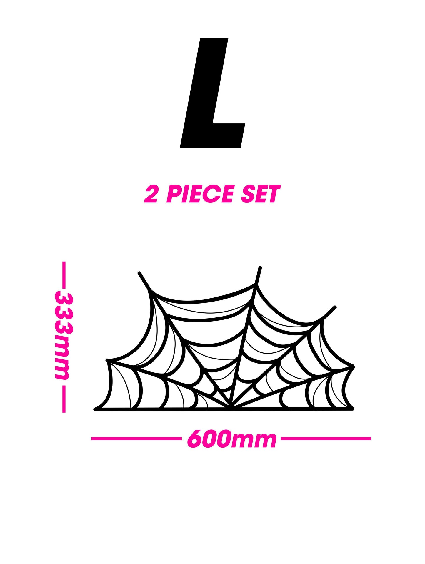 Black Matt Decal - Spider Web (FOR VARIOUS CARS)