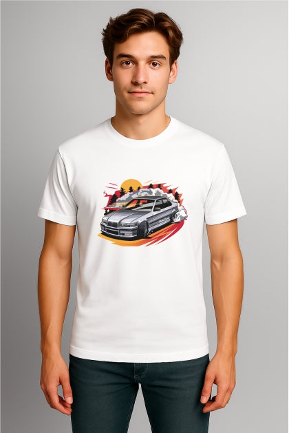 ''Broke Sports SEDAN'' Cotton T-Shirt