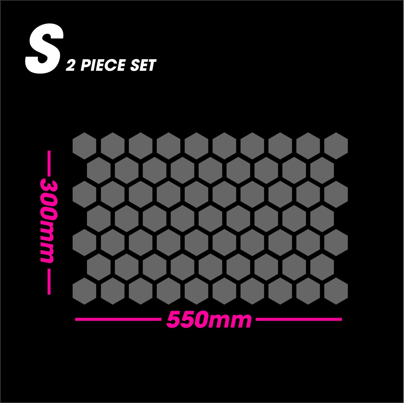 Black Matt BEE CELLS size S 2-piece set vinyl