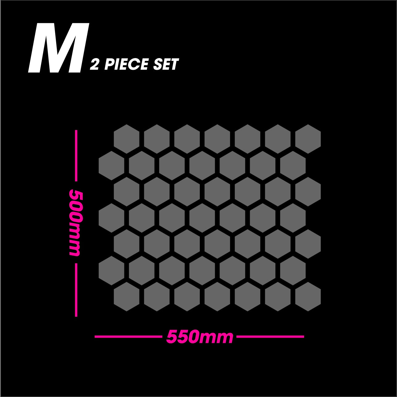 Black Matt BEE CELLS size M 2-piece set vinyl