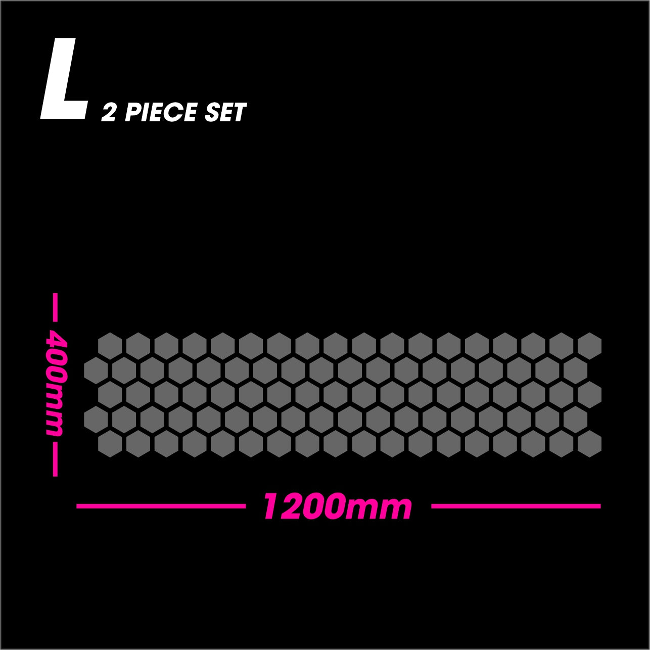 Black Matt BEE CELLS size L 2-piece set vinyl