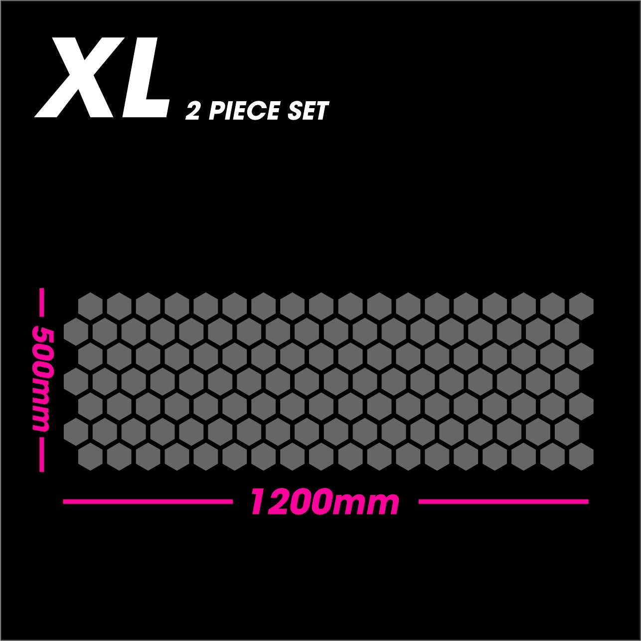 Black Matt BEE CELLS size XL 2-piece set vinyl