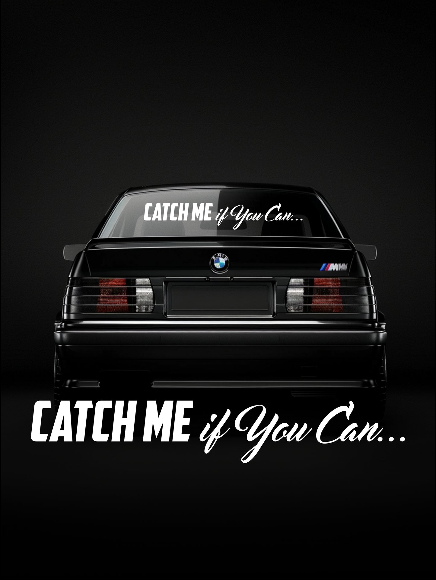 ''Catch Me if you can'' - Plotted Vinyl Banner Decal