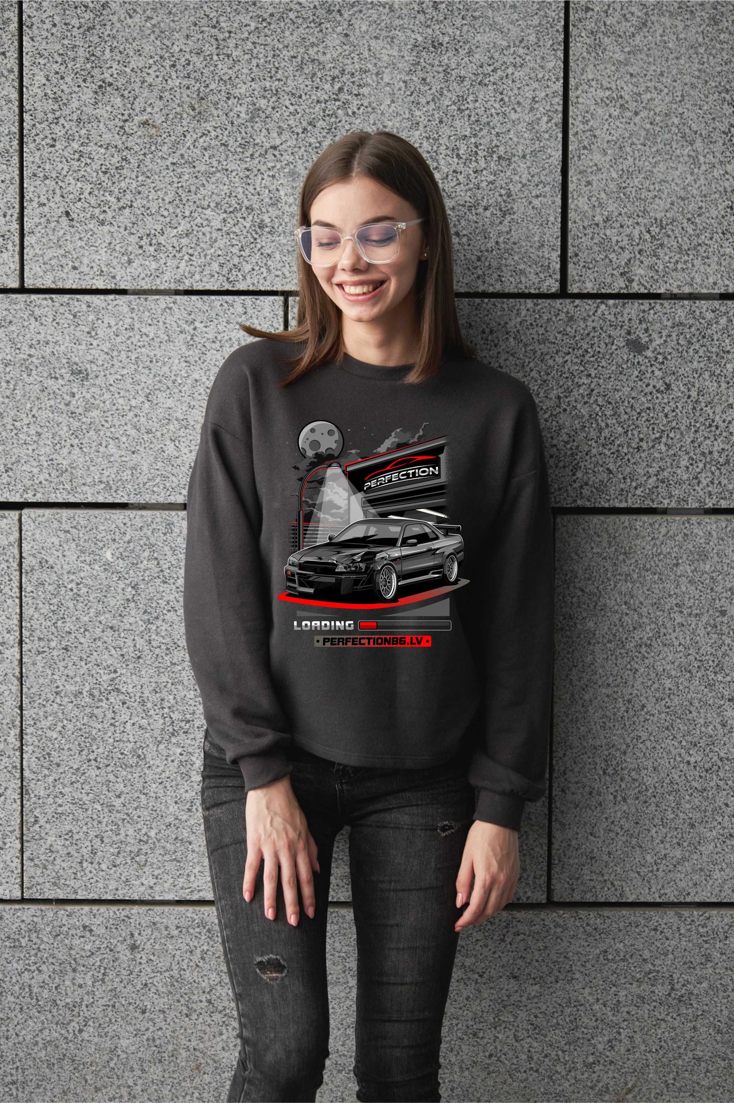 ''Perfection86 Skyline Moon'' Sweater