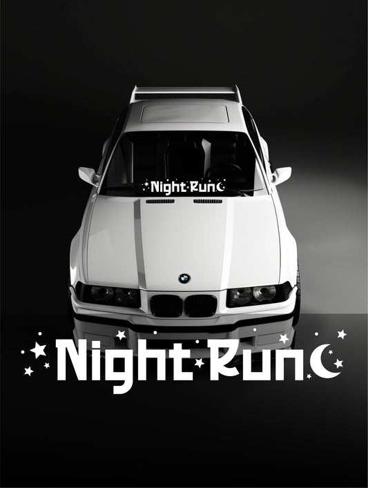 ''Night Run'' - Plotted Vinyl Banner Decal