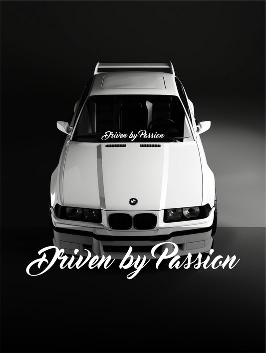 ''Driven by Passion'' - Plotted Vinyl Banner Decal