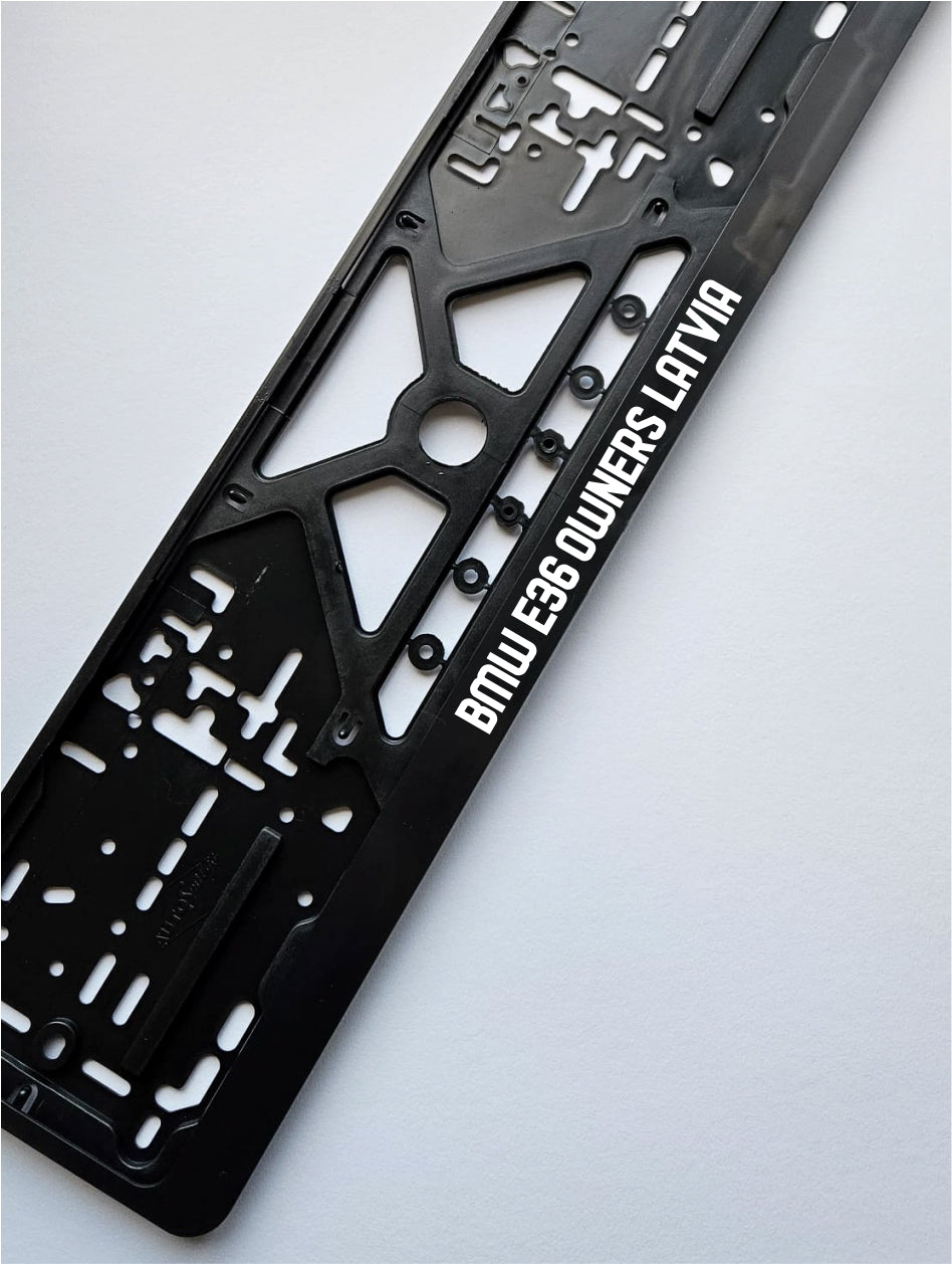 ''BMW E36 Owners Latvia'' - European License Plate Frame