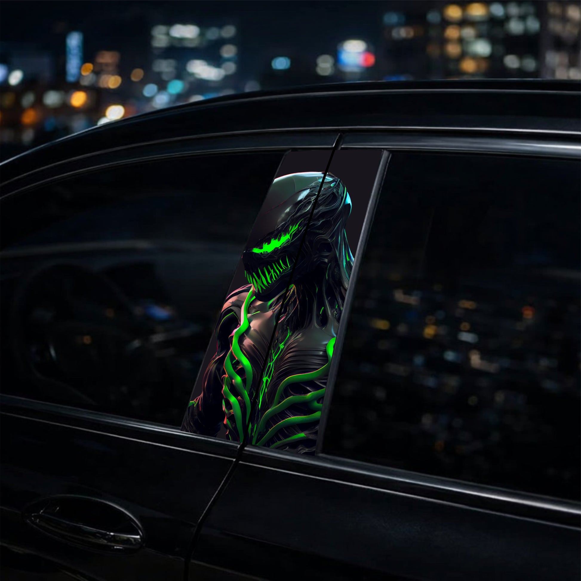 car pillar decal green venom 