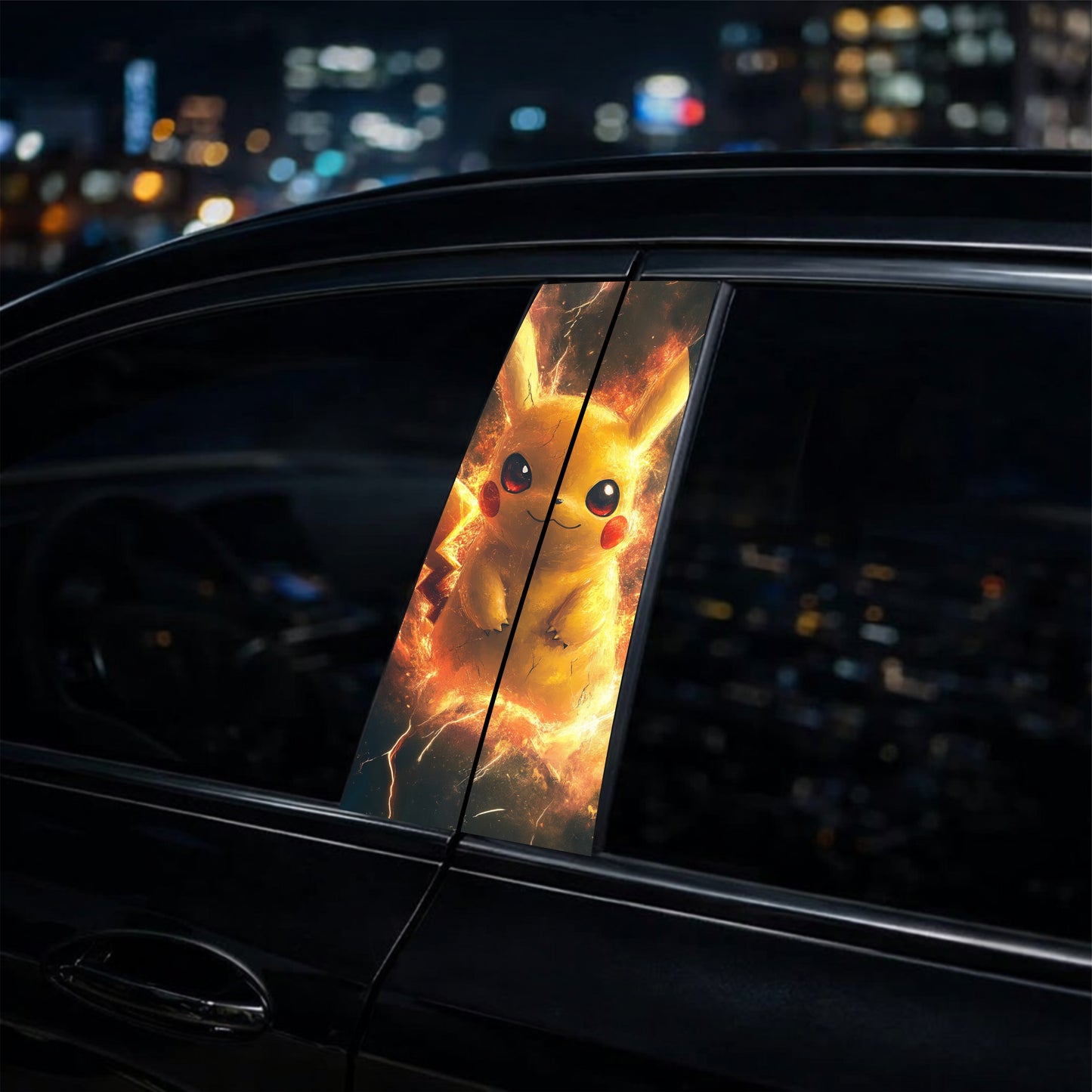 PIKACHU - Car Doors Pillar Decals