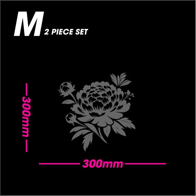 Black Matt PEONY size M 2-piece set black matt vinyl