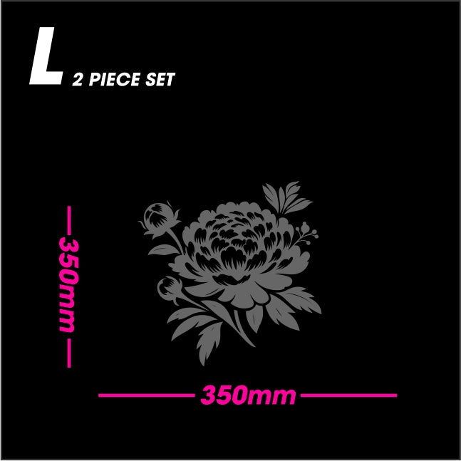 Black Matt PEONY size L 2-piece set black matt vinyl