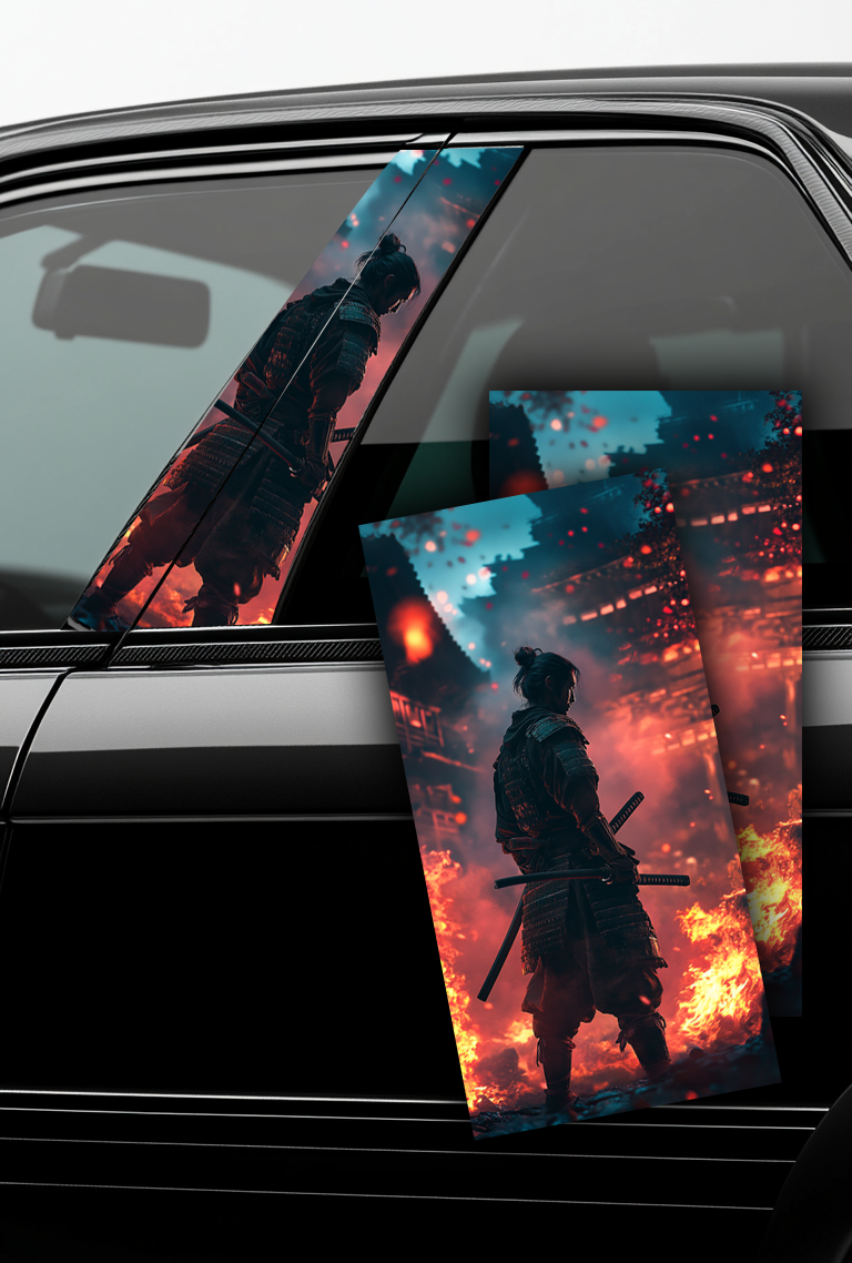 ''Samurai No.1 '' - Car Doors Pillar Decals