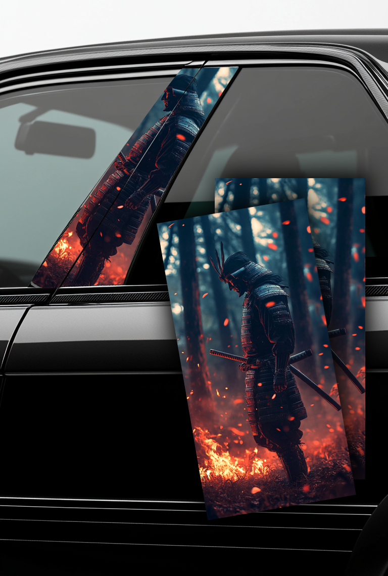 ''Samurai No.2 '' - Car Doors Pillar Decals