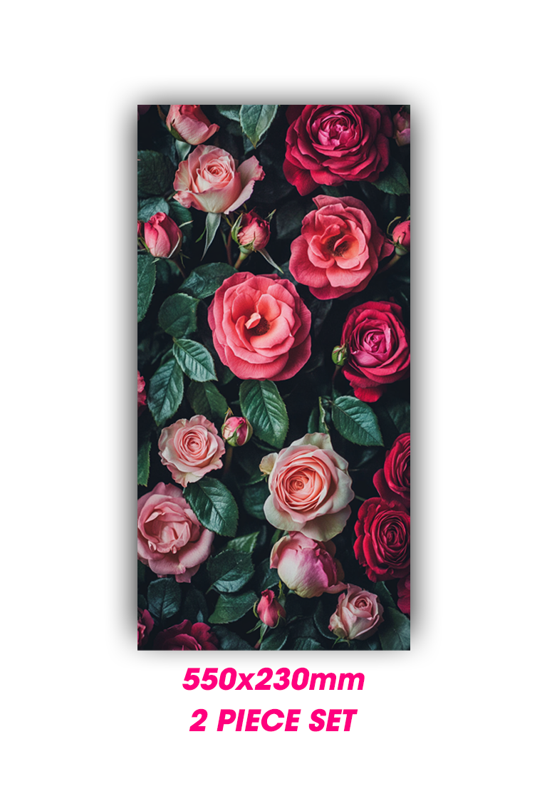 ''Pink Roses'' - Car Doors Pillar Decals