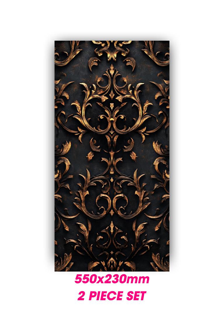 ''Black and Gold Gothic'' - Car Doors Pillar Decals